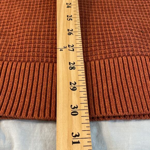 G.H. Bass Rust Waffle Weave Mock Neck Pullover Size XXL - Picture 4 of 5